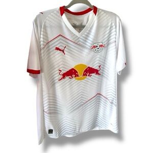 RB Leipzig 2025/26 Puma Home Jersey White Red Bull – Official Licensed – Size L